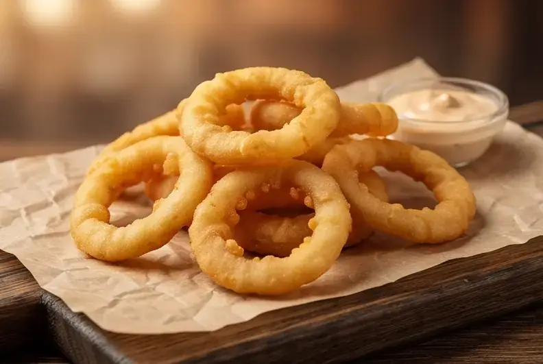 Луковые кольца с соусом